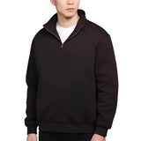Titan Depot Knife Resistant Anti Slash Protective 1/4 Zip Up Sweater in black from the front