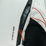 Highlander Kynetik Rucksack 20L in White - close-up of the Kynetik 20 branding and open front zip pocket