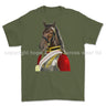 Life Guards Ceremonial Horse Guard Art Printed T-Shirt - Military Green