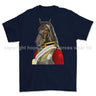 Life Guards Ceremonial Horse Guard Art Printed T-Shirt - Navy Blue