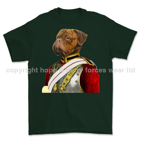 Life Guards Ceremonial Mastiff Dog Art Printed T-Shirt - Commando Green
