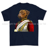 Life Guards Ceremonial Mastiff Dog Art Printed T-Shirt - Navy Blue
