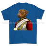 Life Guards Ceremonial Mastiff Dog Art Printed T-Shirt - Royal Blue