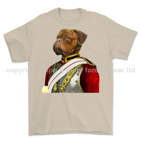 Life Guards Ceremonial Mastiff Dog Art Printed T-Shirt - Sand