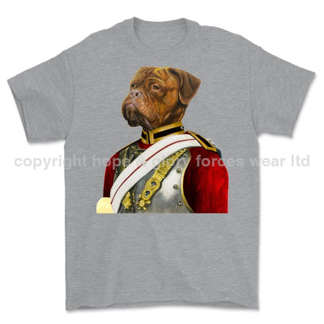 Life Guards Ceremonial Mastiff Dog Art Printed T-Shirt - Sports Grey
