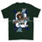 Loose Lips Sink Ships SF Playing Card Art Front Printed T-Shirt - Commando Green
