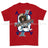 Loose Lips Sink Ships SF Playing Card Art Front Printed T-Shirt - Red