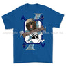 Loose Lips Sink Ships SF Playing Card Art Front Printed T-Shirt - Royal Blue