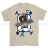 Loose Lips Sink Ships SF Playing Card Art Front Printed T-Shirt - Sand