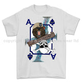 Loose Lips Sink Ships SF Playing Card Art Front Printed T-Shirt - White