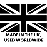 Union Jack graphic reading Made in the UK, Used Worldwide, from Zero Alpha Designs