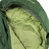 Vango Mantis 300 Sleeping Bag in pine green on white background