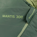 Vango Mantis 300 Sleeping Bag in pine green on white background