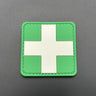 Medic Cross Patch Bottle Green, PVC, Hook & Loop, 5cm | Task Outdoor