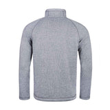 Sugar Loaf Fell Half Zip Fleece Top in Ash Grey from the back on white background