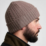 Jack Pyke Merino Wool Beanie Hat in barley from the side on white background