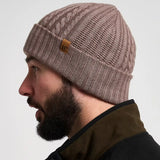 Jack Pyke Merino Wool Beanie Hat in barley from the other side on white background