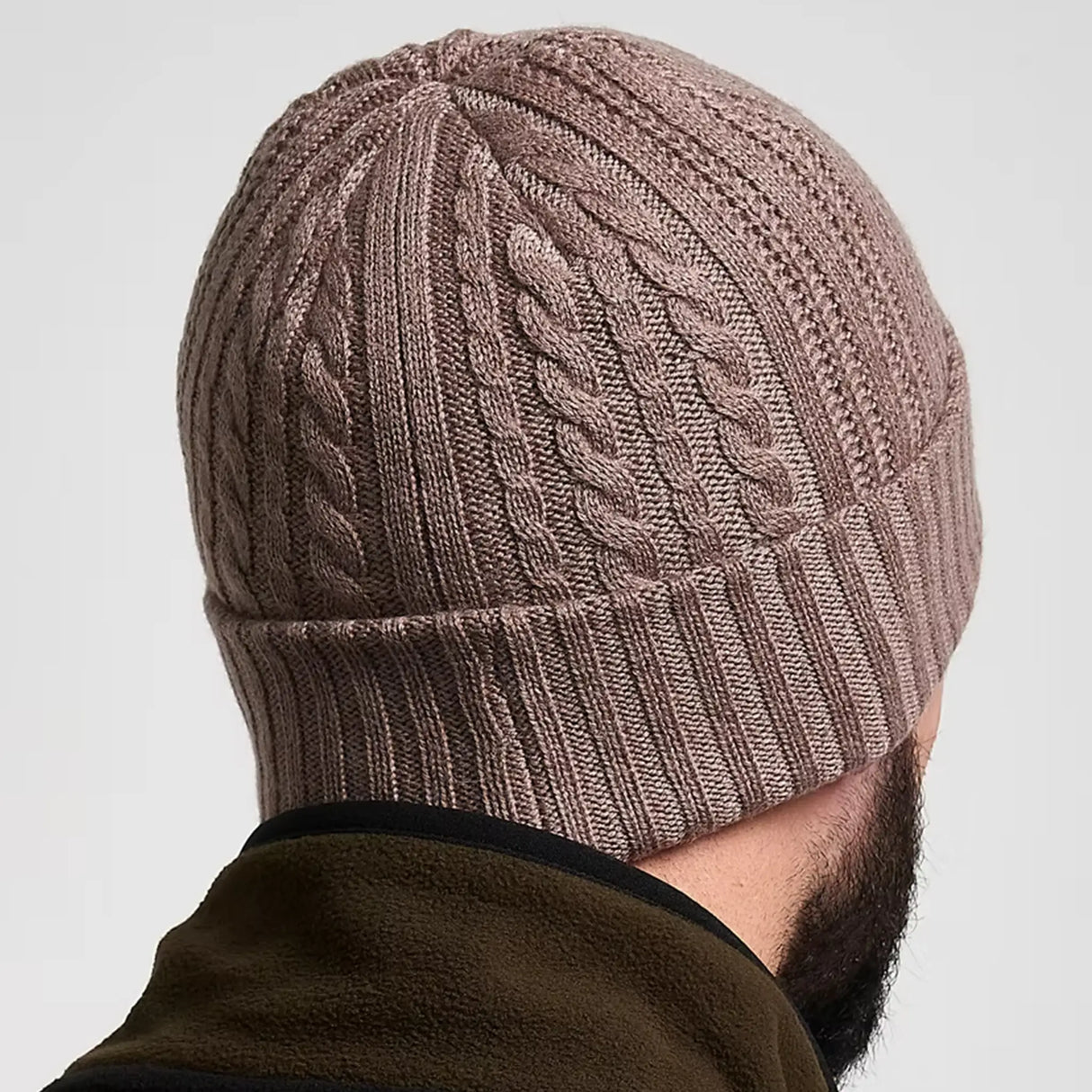 Jack Pyke Merino Wool Beanie Hat in barley from the back on white background