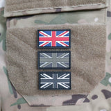 PVC Mini Union Jack Patch Black Hook & Loop | Task Outdoor