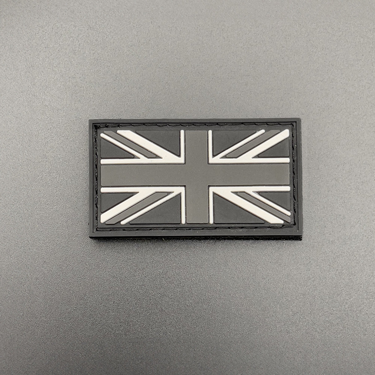 PVC Mini Union Jack Patch Black Hook & Loop | Task Outdoor