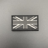 PVC Mini Union Jack Patch Black Hook & Loop | Task Outdoor