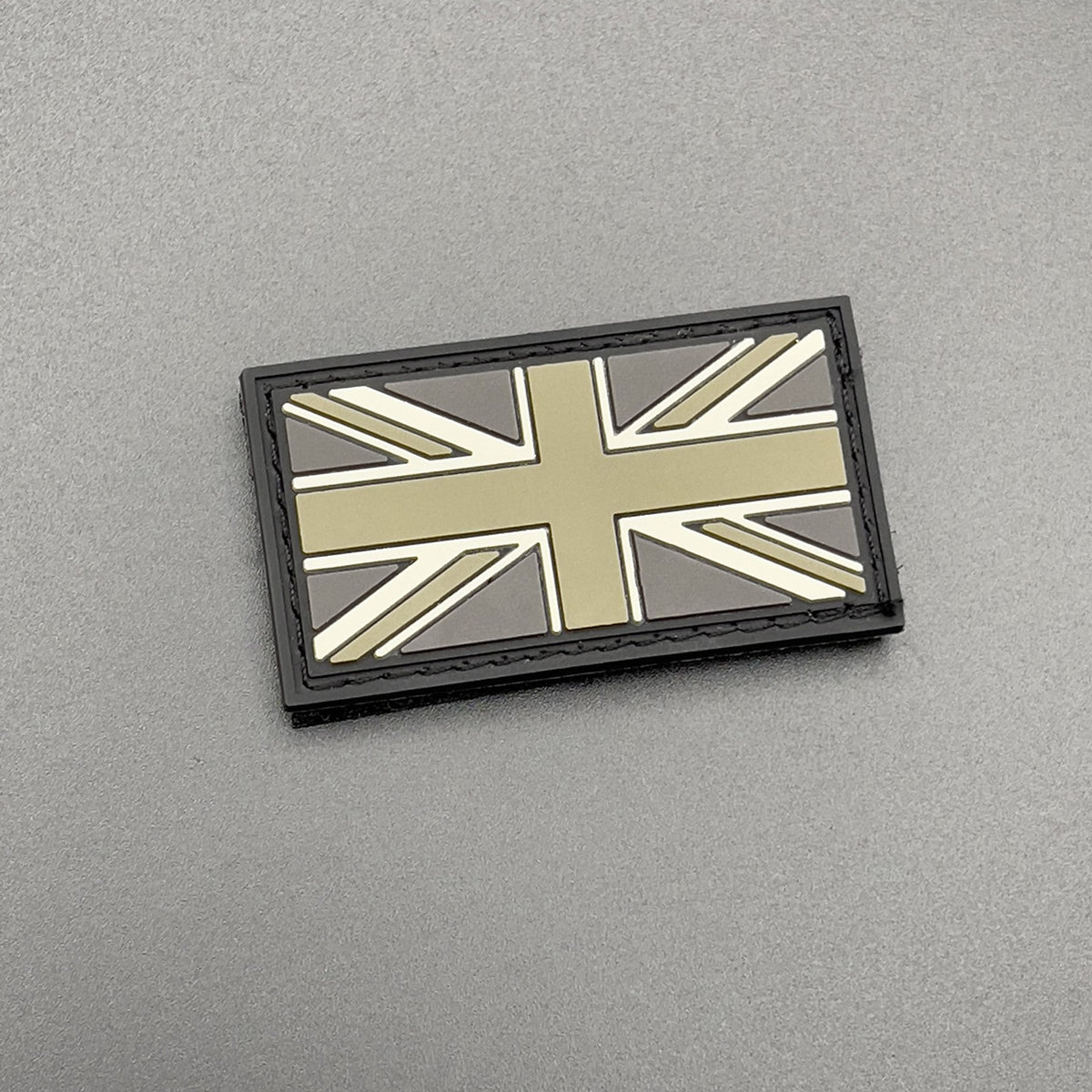 PVC Mini Union Jack Patch Subduded RAL7013 Green, Hook & Loop, 4.5cm ...