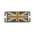 Green/Tan 3D printed mini Union Jack patch, front view in olive green, sand and coyote