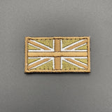 Small Green Embroidered Union Jack Patch Hook & Loop | Task Outdoor