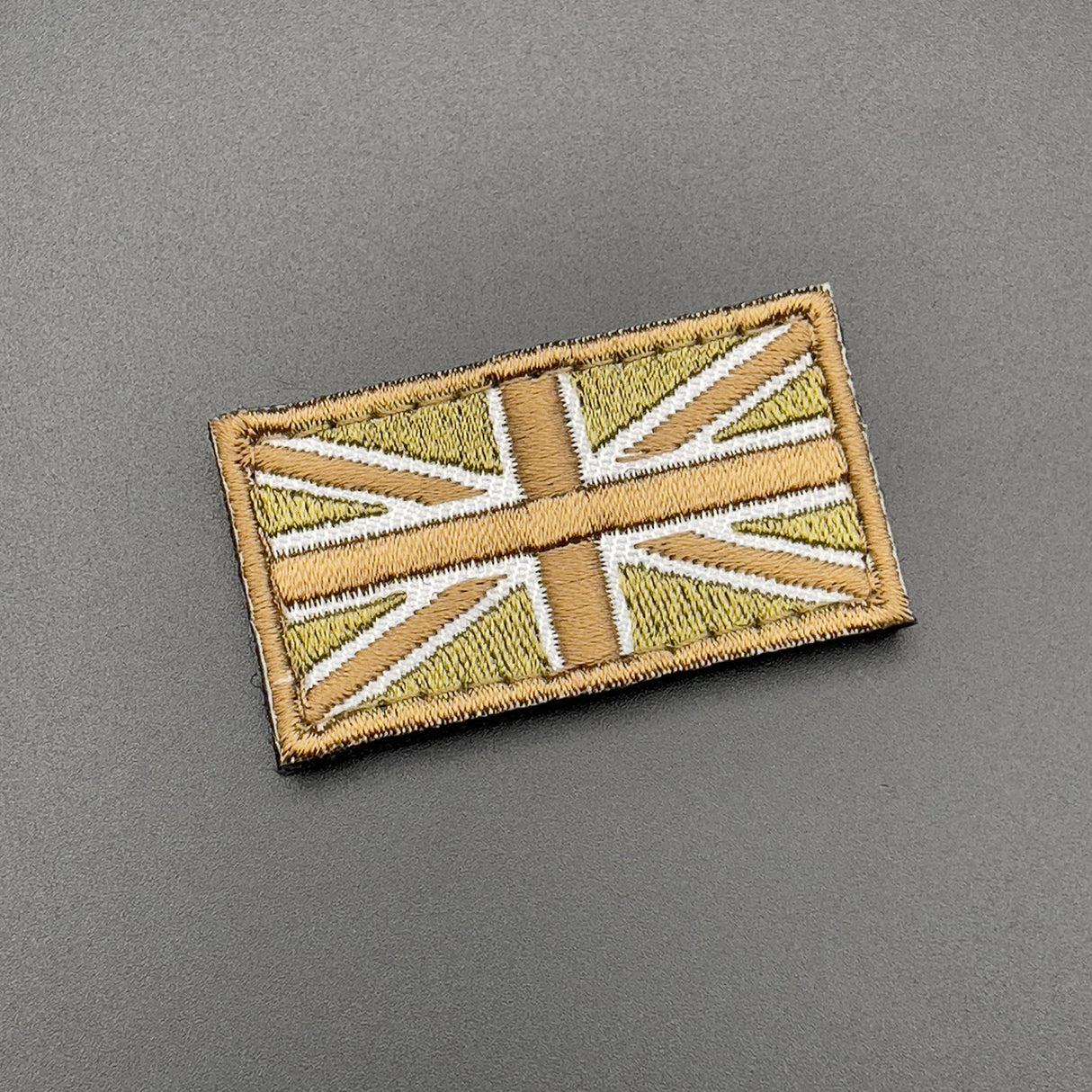 Small Green Embroidered Union Jack Patch Hook & Loop | Task Outdoor