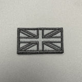 Small Grey Embroidered Union Jack Patch Hook & Loop | Task Outdoor