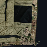 Stoirm Mission Primaloft All Weather Jacket in Multicam close up of internal pocket