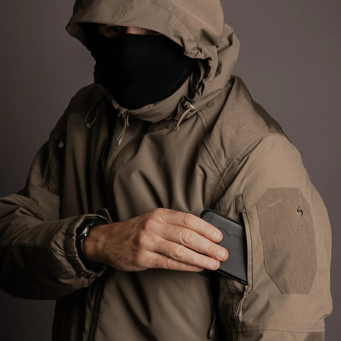 Stoirm Mission Primaloft All Weather Jacket in Ranger Green zip arm pocket