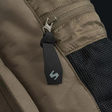 Stoirm Mission Primaloft All Weather Jacket in Ranger Green close up of zip pocket