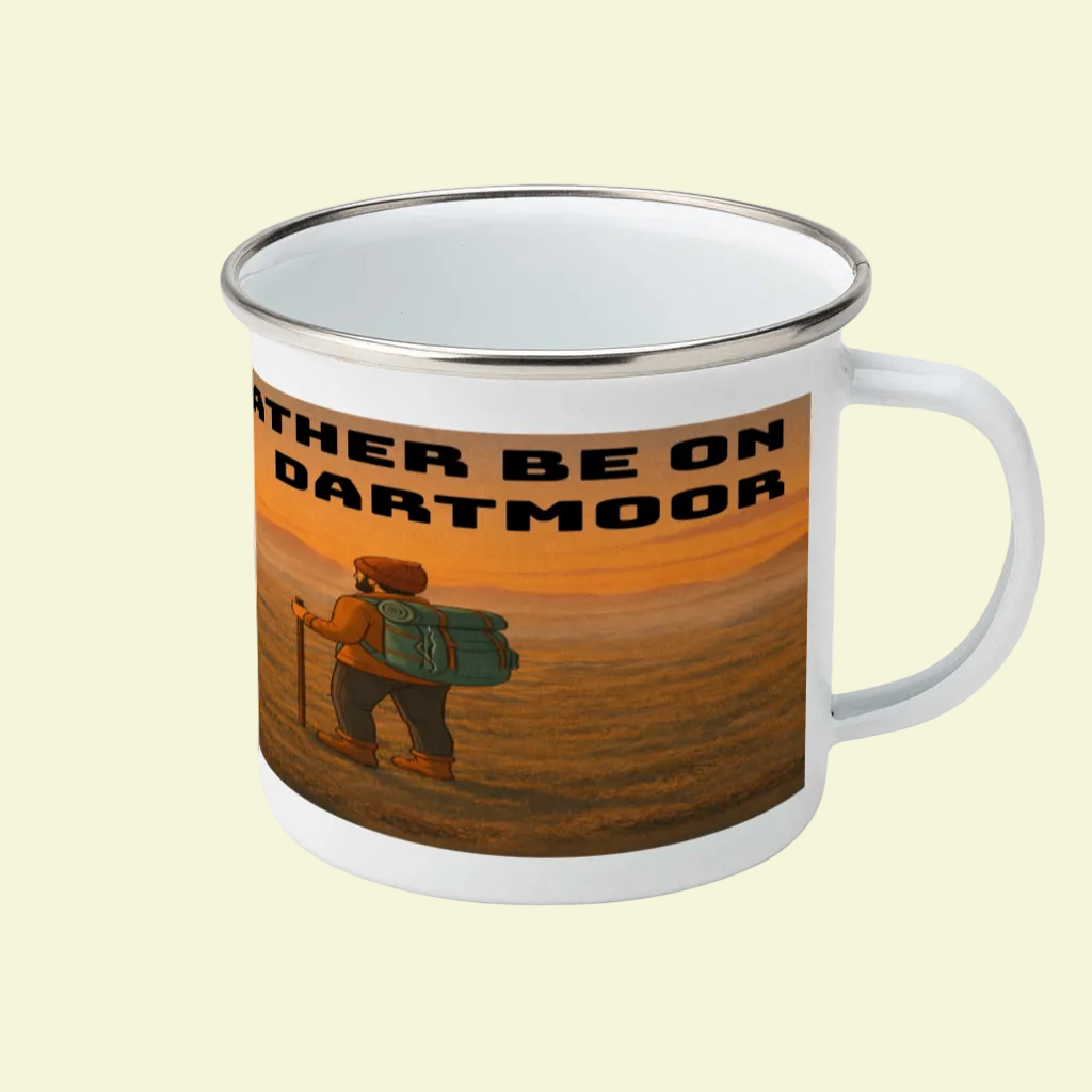 I'd Rather Be on Dartmoor Enamel Mug 12oz – for Him