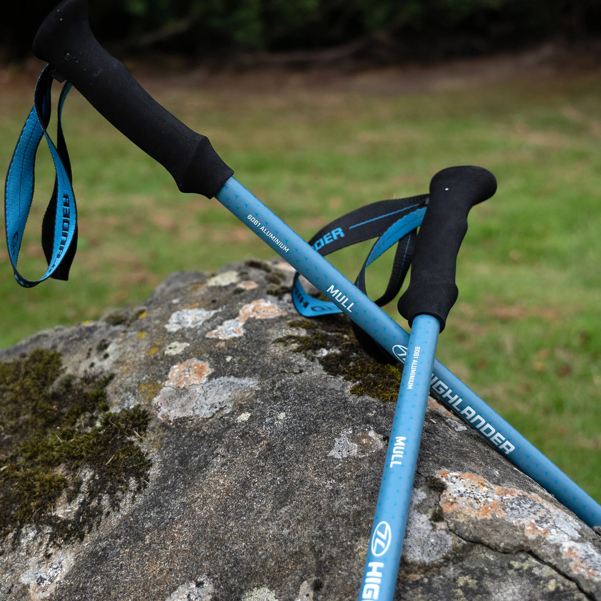 Highlander Mull Aluminium Walking Poles in the outdoors for hiking