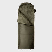 Snugpak Nautilus WGTE Sleeping Bag in Olive Green - closed, front view
