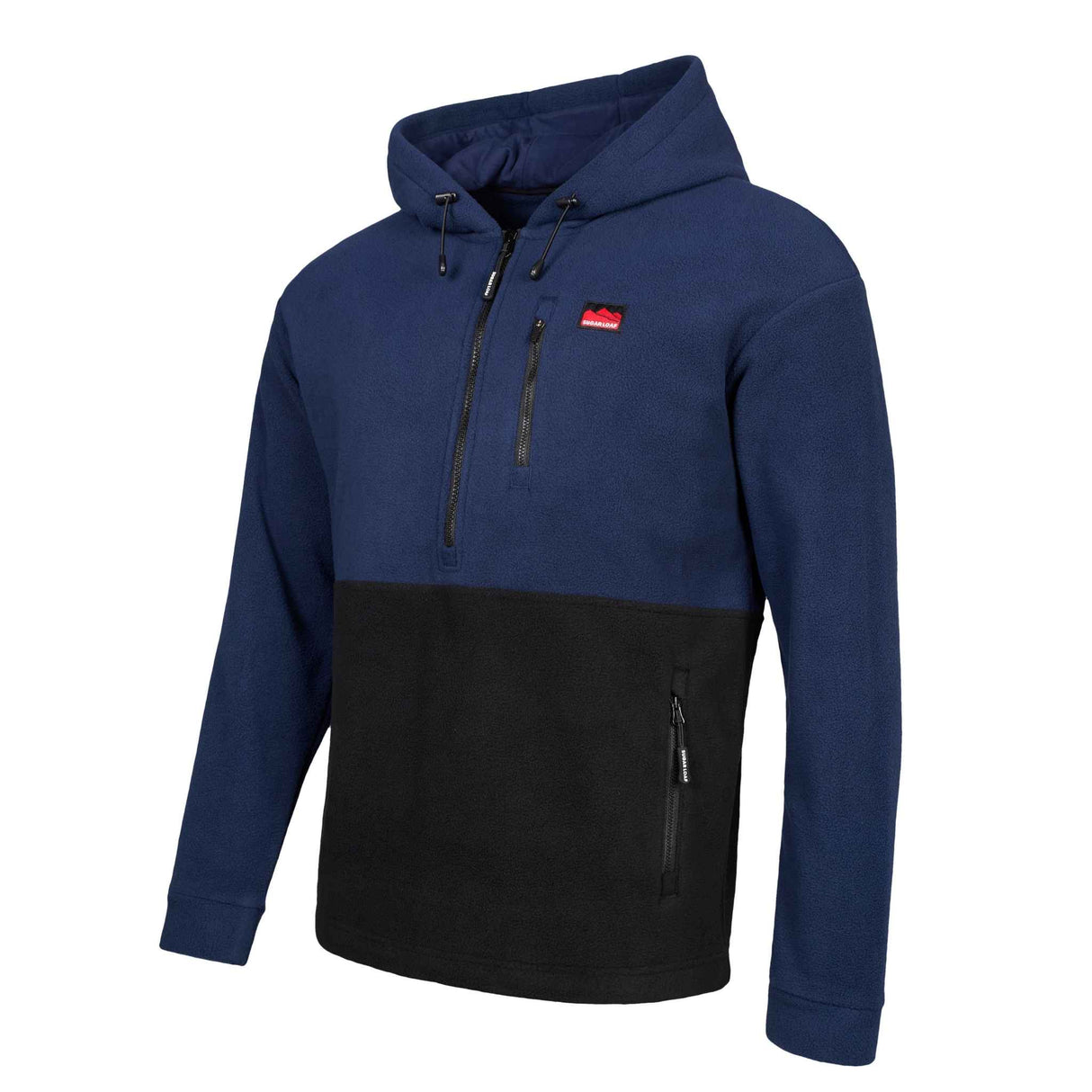 Sugar Loaf Dawnbreaker Polar Fleece Hoodie in Navy Blue from the front left on white background