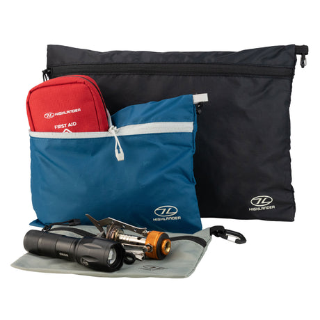 Highlander Neat Freak Bag Set - multicolour shown with example contents