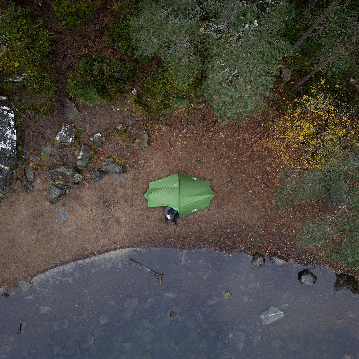 Vango Nevis 200 Tent in green for camping from above