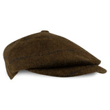 Jack Pyke Newsboy Cap Brown Tweed Brown Check | Task Outdoor