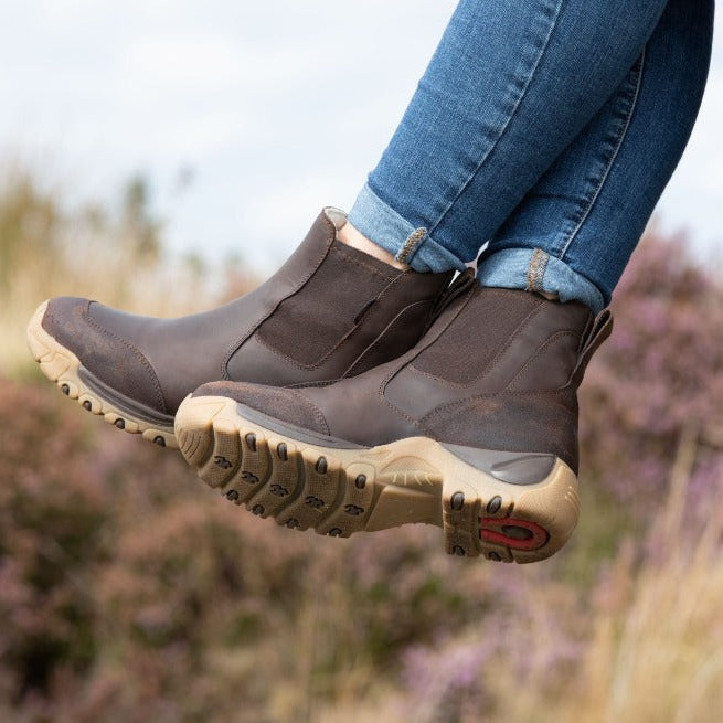 Bareback Ottawa Storm Waterproof Short Boots - Brown worn lifestyle