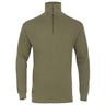 Highlander Norwegian Army Shirt in Ranger Green, front view with the quarter zip and high collar
