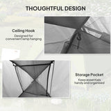 Outsunny 3-4 Person Camping Tent - Dark Grey ceiling hook detail
