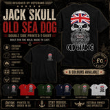 Jack Skull Old Sea Dog Double Side Printed T-Shirt - Design