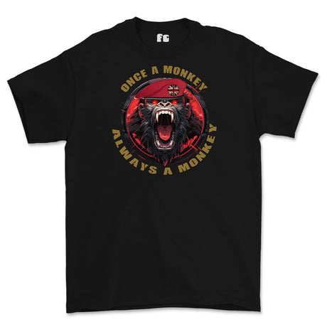 Royal Military Police Once a Monkey Printed T-Shirt - Black