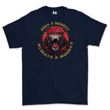 Royal Military Police Once a Monkey Printed T-Shirt - Navy Blue