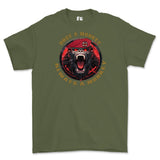 Royal Military Police Once a Monkey Printed T-Shirt - Olive Green