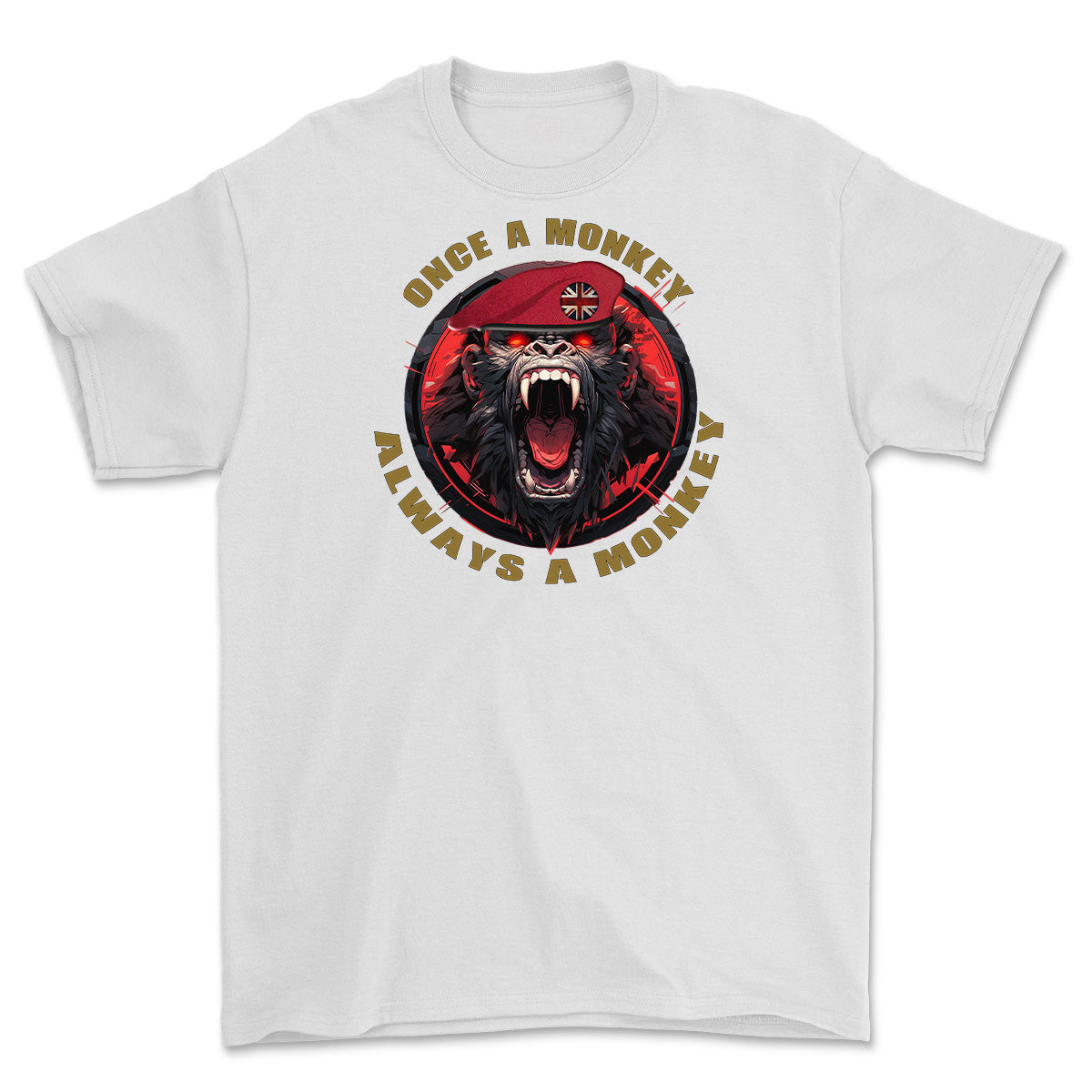 Royal Military Police Once a Monkey Printed T-Shirt - White