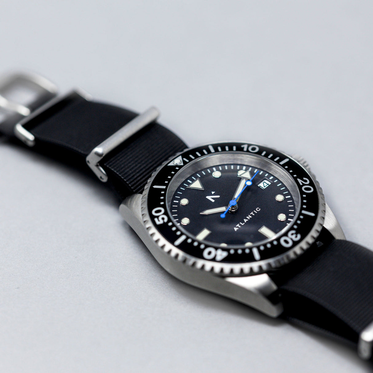 Rotate North Natural Rubber NATO Watch Strap (20mm) - Seal Black