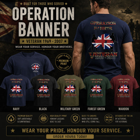 OP Banner Veteran Double Side Printed T-Shirt - Design